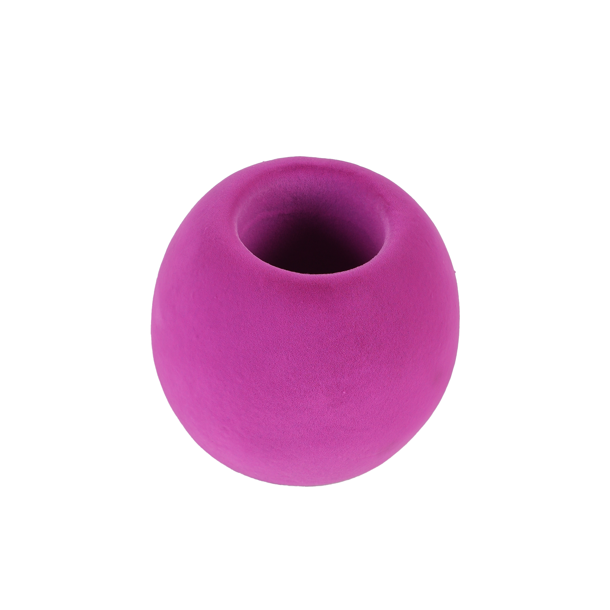 Bright pink round pen stand made from eco-friendly biodegradable rubber foam. Perfect for organizing pens in style.