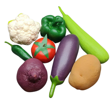 Realistic Vegetables Set of 8 Made From 100% Natural Rubber