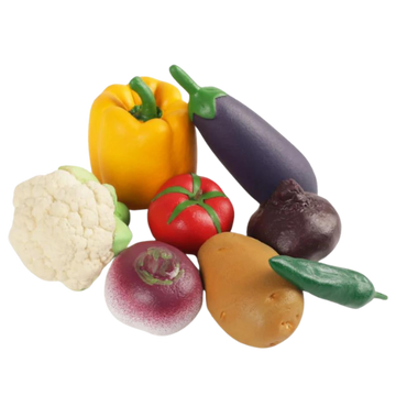 Realistic Vegetables Set of 8 Made From 100% Natural Rubber