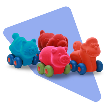 Bright Colour Micro Aniwheelies Set of 4 (A)