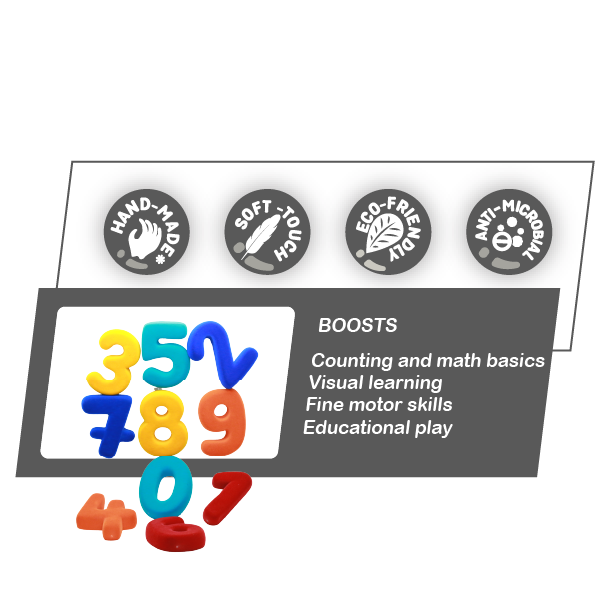 Large Rounf Magnetic Numbers Large Colourful Magnetic Numbers