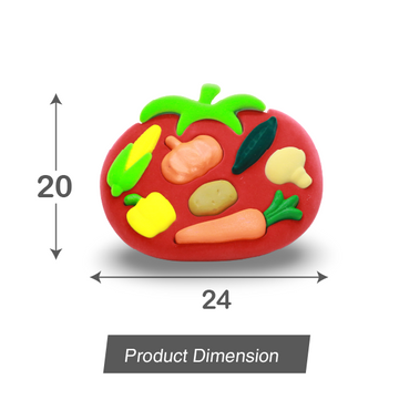 3D Vegetable Shape Sorter – Educational Tomato Shaped Puzzle with 7 Bright Vegetables